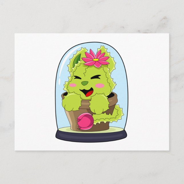 Carte Postale Cat Cactus (Devant)