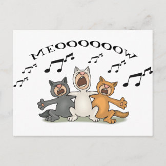Carte Postale Cat Choir