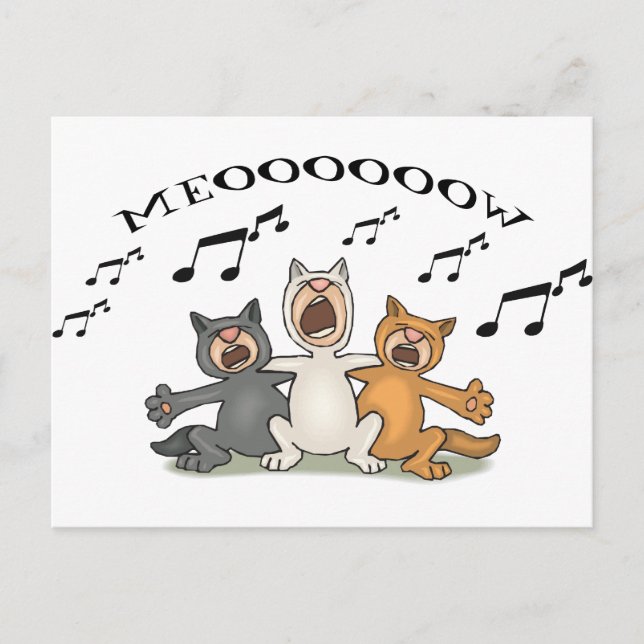 Carte Postale Cat Choir (Devant)