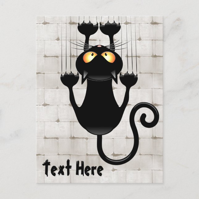 Carte Postale Cat Falling down fun dessin personnage (Devant)