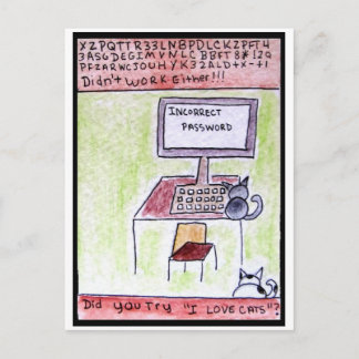 Carte Postale Cat Hackers