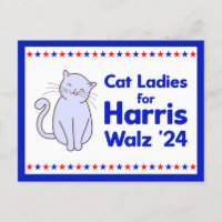 Cat Ladies for Harris Walz 2024 Election
