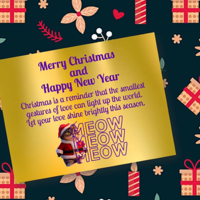 Carte postale Cat Noël de Père Noël (Créateur téléchargé)