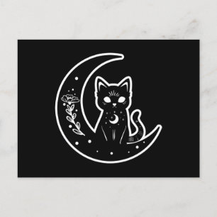 Carte Postale Cat on moon
