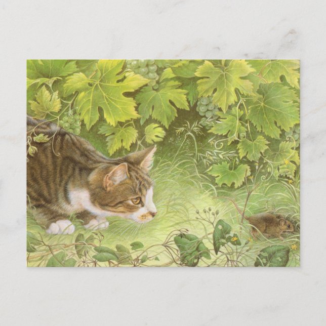 Carte postale CAT PEINTURE (Devant)