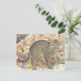 CARTE POSTALE CAT POSTCARD ILLUSTRATION
