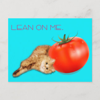 Carte Postale Cat & Tomato Postcard /　猫＆トマト　ポストカード