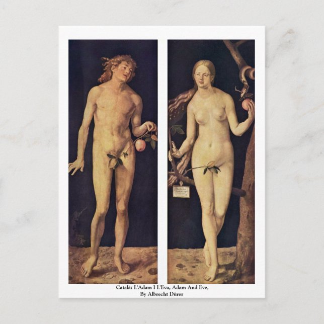 Carte Postale Català : L'Adam I L'Eva, Adam Et Eve (Devant)