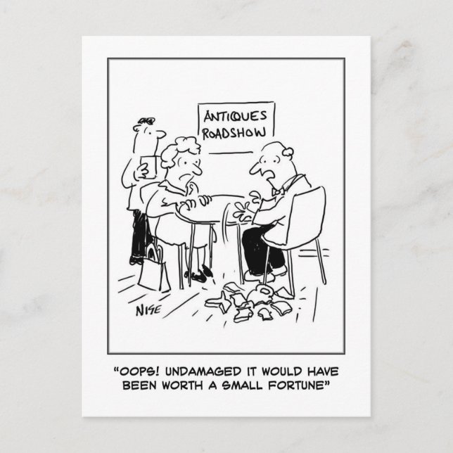 Carte Postale Catastrophe Antiquaires. Évaluation du revendeur d (Devant)