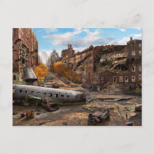 Carte Postale Catastrophe - New York, NY - Pas de virage gauche  (Devant)