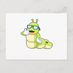 Carte Postale Caterpillar avec verres