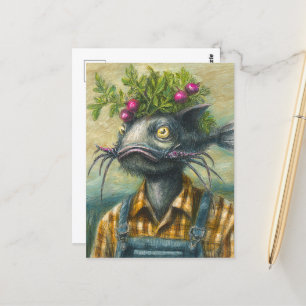 Carte Postale Catfish Gardener Surreal