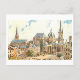 Carte Postale Cathédrale d'Aix-la-Chapelle vintage