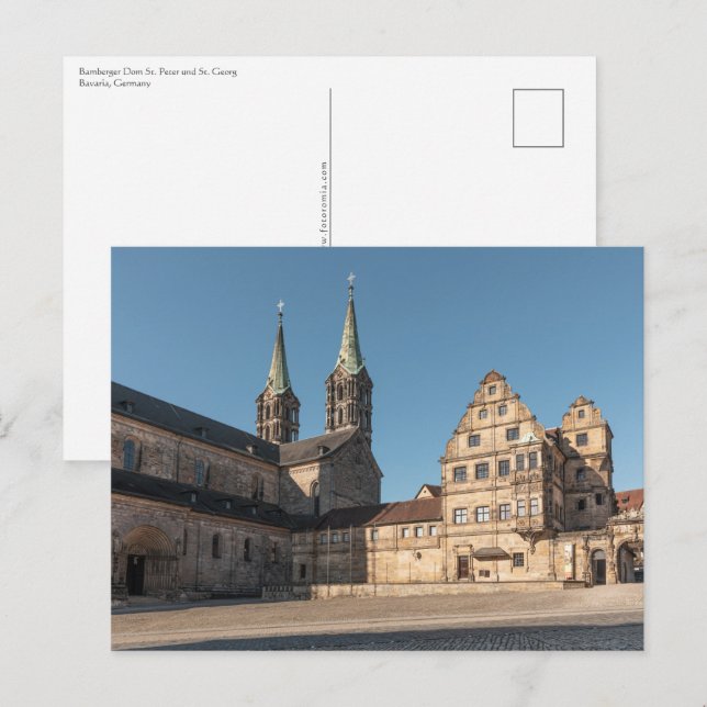 Carte Postale Cathédrale de Bamberg, Allemagne (Devant / Derrière)