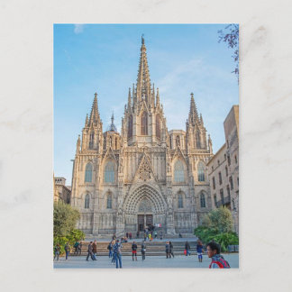 Carte postale Cathédrale de Barcelone, Espagne