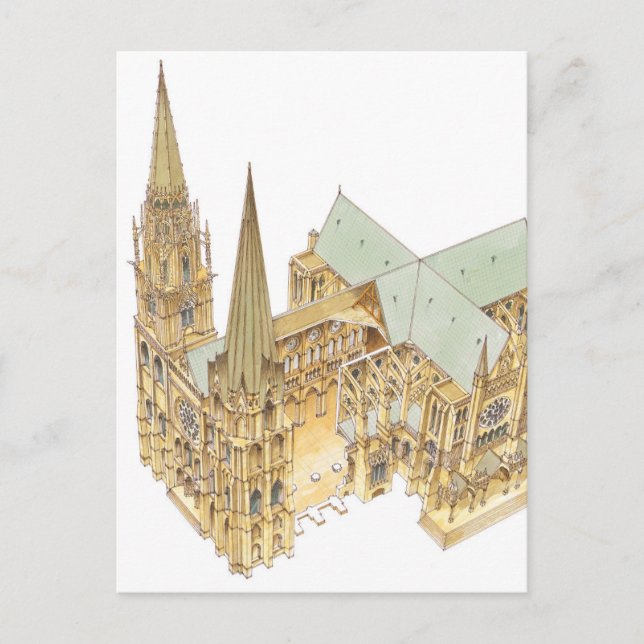 Carte Postale Cathédrale de Chartres. France (Devant)