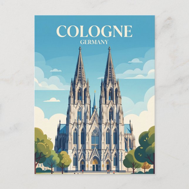 Carte Postale Cathédrale de Cologne Allemagne (Devant)