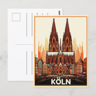 Carte Postale Cathédrale de Cologne, vacances allemandes de Colo
