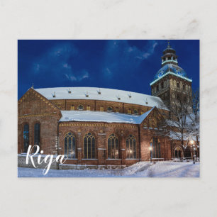 Carte Postale Cathédrale de Dôme sur Dome carré à Riga, Lettonie