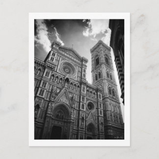 Carte Postale Cathédrale de Florence, noir & blanc