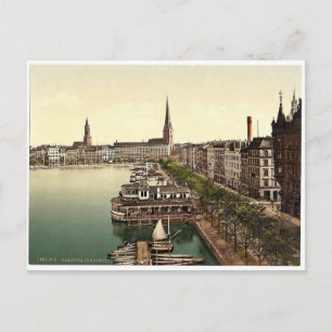 Carte Postale Cathédrale de l'Alster, Junfernsteig, Hambourg, Ge