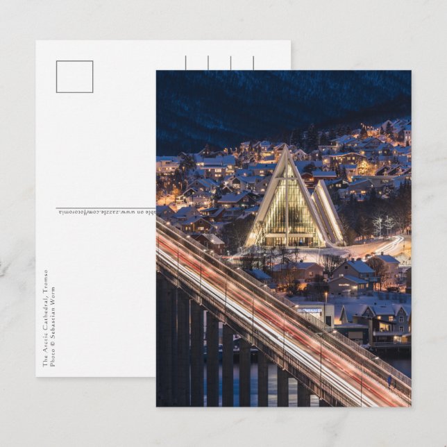 Carte Postale Cathédrale de l'Arctique Tromso (Devant / Derrière)