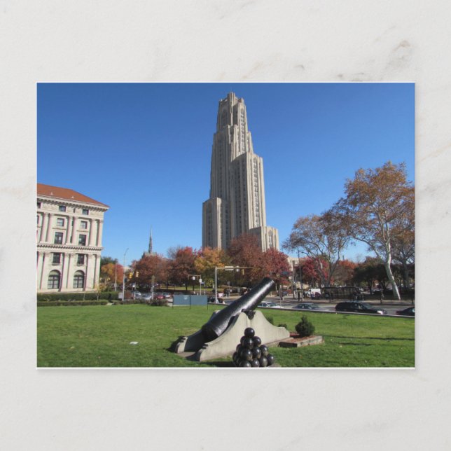 Carte Postale Cathédrale de l'Université d'apprentissage de Pitt (Devant)