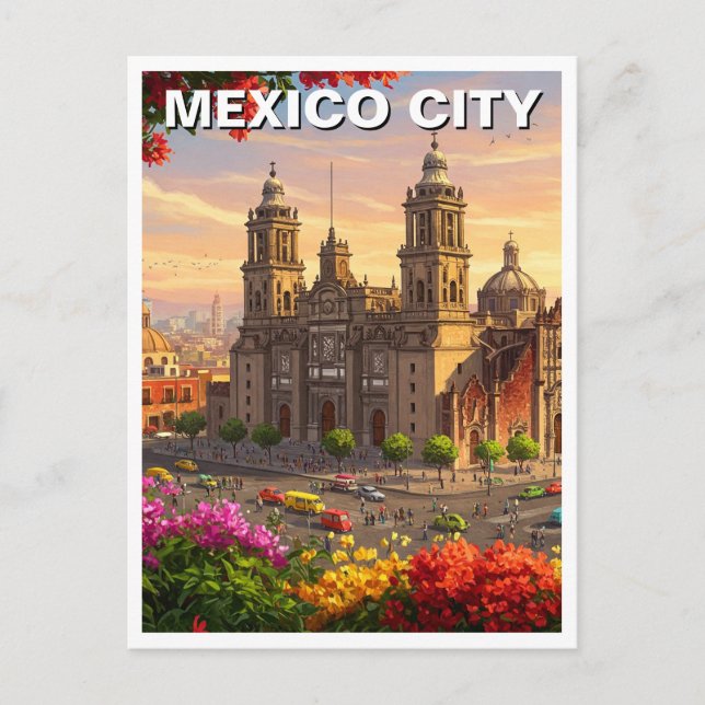 Carte Postale Cathédrale de Mexico (Devant)