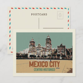 Carte Postale Cathédrale de Mexico, centre historique, Mexique P