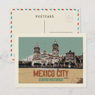 Carte Postale Cathédrale de Mexico, centre historique, Mexique P