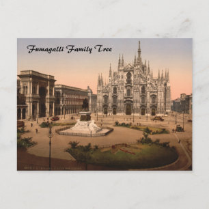 Carte Postale Cathédrale de Milan et Piazza, Lombardie, Italie