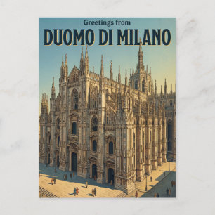 Carte Postale Cathédrale de Milan Italie