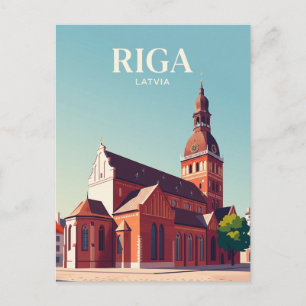 Carte Postale Cathédrale de Riga Lettonie