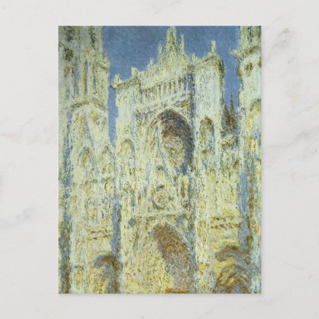 Carte Postale Cathédrale de Rouen Façade Ouest Lumière du soleil (Devant)