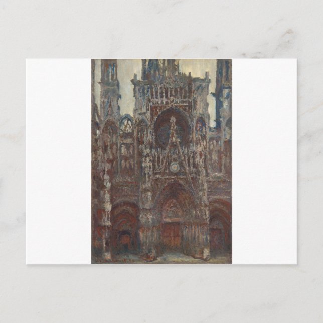 Carte Postale Cathédrale de Rouen, soirée, harmonie dans le marr (Devant)