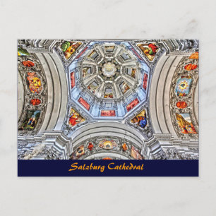 Carte Postale Cathédrale de Salzbourg Dôme Fresques Ancien Testa