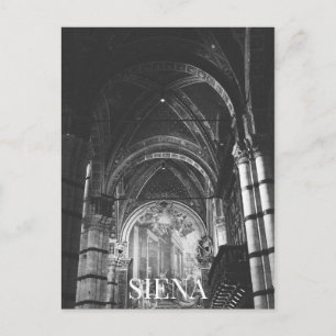 Carte Postale Cathédrale de Sienne en Italie BW