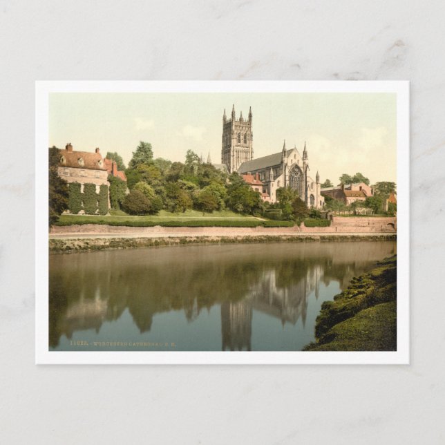 Carte Postale Cathédrale de Worcester, Worcestershire, Angleterr (Devant)