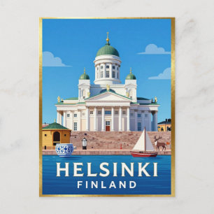 Carte Postale Cathédrale d'Helsinki Ville côtière finlandaise