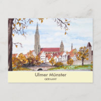Cathédrale d'Ulm en Allemagne Carré de peinture