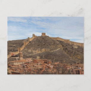 Carte Postale Cathédrale et murs de la ville Albarracín, Aragon
