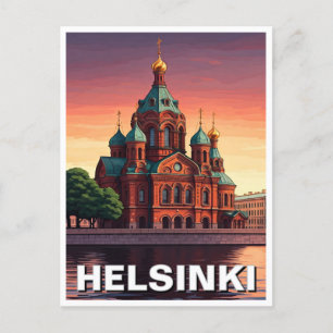 Carte Postale Cathédrale Helsinki Finlande Uspenski