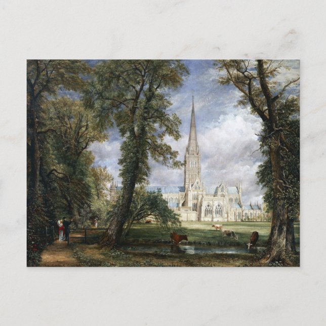 Carte Postale Cathédrale John Constable Salisbury de l'évêque (Devant)