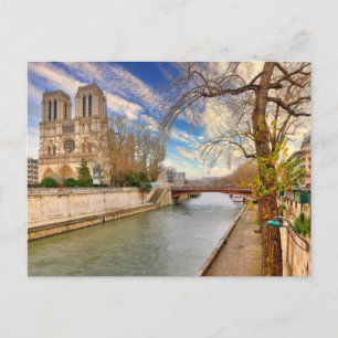 Carte Postale Cathédrale médiévale Notre-Dame de Paris en France
