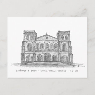 Carte Postale Cathédrale Notre-Dame, Bangui, C.A.R.