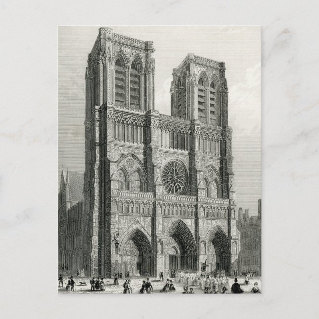 Carte Postale Cathédrale Notre-Dame de Paris (Devant)