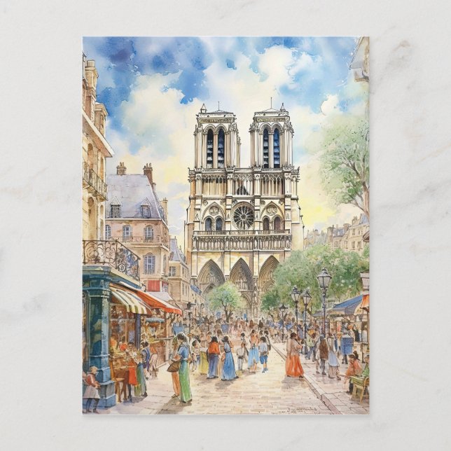 Carte Postale Cathédrale Notre-Dame de Paris (Devant)