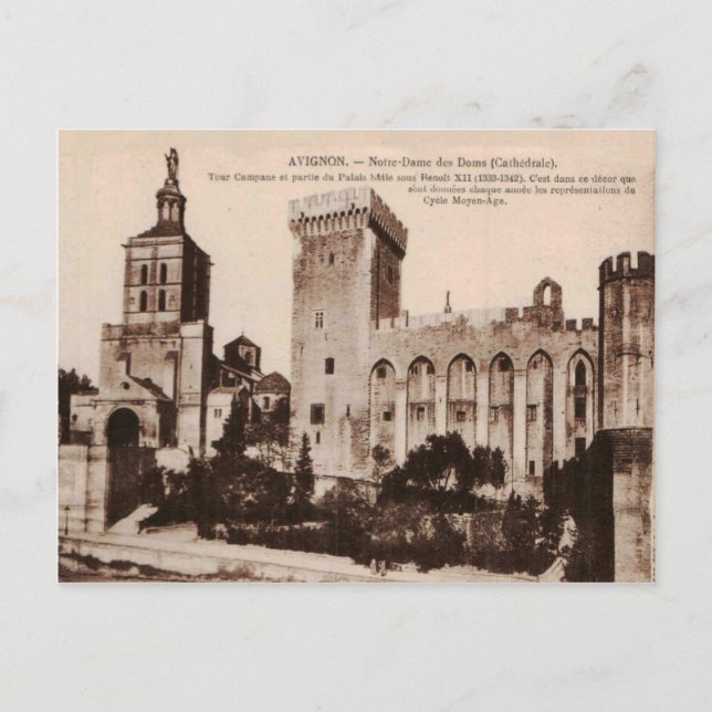 Carte Postale Cathédrale Notre Dame des Doms d'Avignon 1920 Répl (Devant)