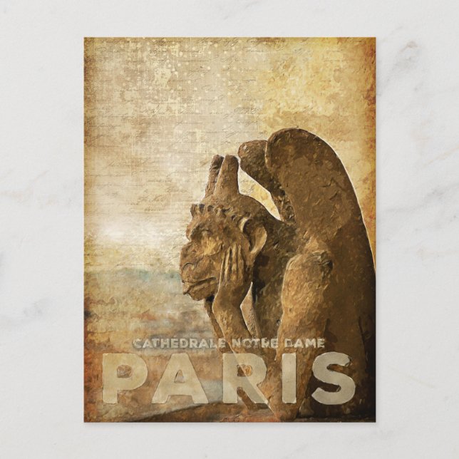 Carte Postale Cathédrale Notre-Dame Paris, le Stryga Chimera (Devant)