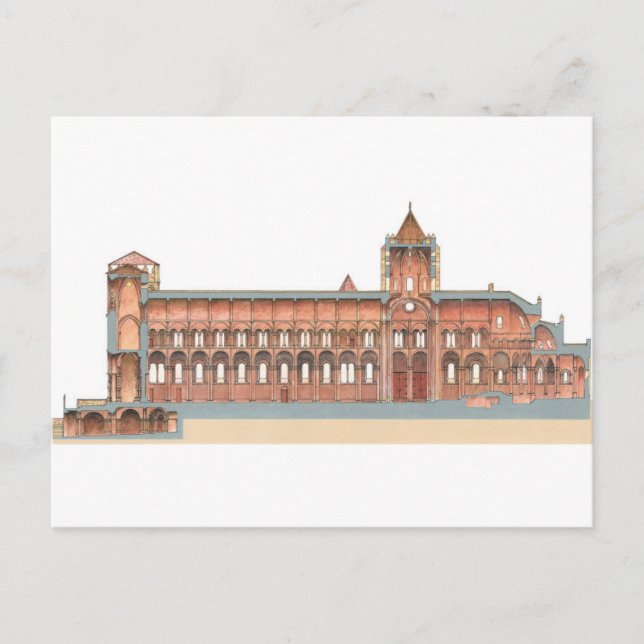 Carte Postale Cathédrale romane de Saint Jacques de Compostelle. (Devant)